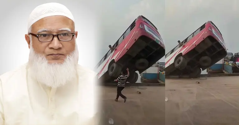 ডা. শফিকুর রহমান, নদীতে বাস ডুবে যাওয়ার দৃশ্য